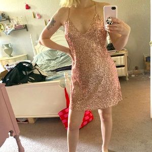 Victoria’s Secret Rose Gold Sequences Dress